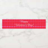 ピンクハート |ハッピーバレンタインデー ペットボトルラベル (シングルラベル)