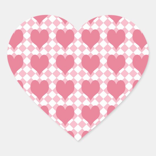 ピンクハート ハートシール (正面)