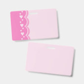 ピンクハート バッジ (正面＆裏面)