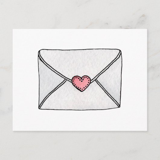 ピンクハート。バレンタインデー。ラブレター。ティーンズ シーズンポストカード (正面)