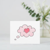 ピンクハート。バレンタインデー。愛.10代モダンの シーズンポストカード (スタンド正面)