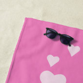 ピンクハート ビーチタオル (インサイチュ)