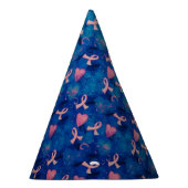 ピンクハート&ピンクリボンパーティー帽子 パーティーハット (右)