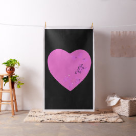 ピンクハート ファブリック