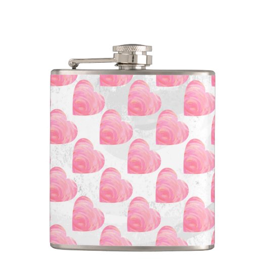ピンクハート フラスク (正面)