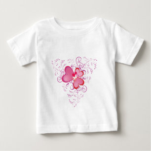 ピンクハート ベビーTシャツ