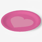 ピンクハート ペーパープレート (アングル)