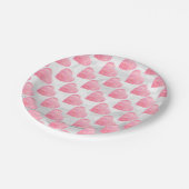 ピンクハート ペーパープレート (アングル)