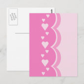 ピンクハート ポストカード (正面/裏面)