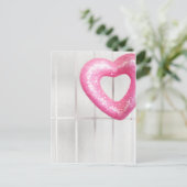 ピンクハート ポストカード (スタンド正面)