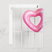 ピンクハート ポストカード (正面/裏面)