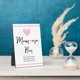 ピンクハート ママモーザバー ベビーシャワー フォトプラーク