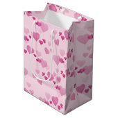 ピンクハート ミディアムペーパーバッグ (正面アングル)