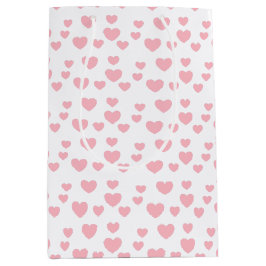 ピンクハート ミディアムペーパーバッグ