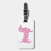 ピンクハート ラゲッジタグ (正面縦)