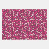 ピンクハート ラッピングペーパーシート (正面)