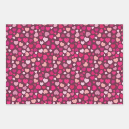ピンクハート ラッピングペーパーシート