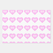 ピンクハート ラッピングペーパーシート (正面2)