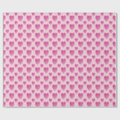 ピンクハート ラッピングペーパー (フラット)