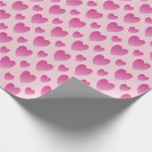 ピンクハート ラッピングペーパー (角)