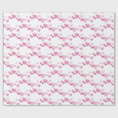 ピンクハート ラッピングペーパー (フラット)