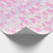 ピンクハート ラッピングペーパー (角)