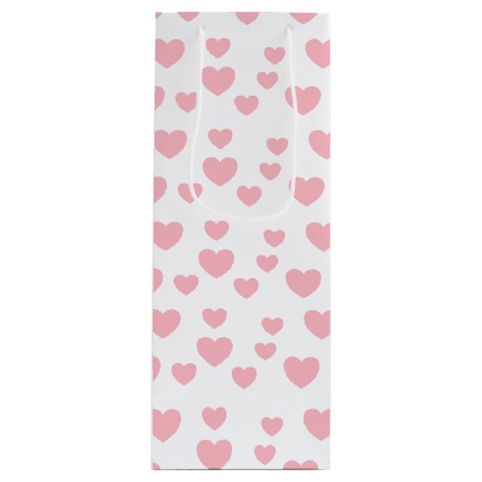 ピンクハート ワインギフトバッグ (正面)