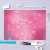 ピンクハート《写真》ぼけ味誕生日 薄葉紙 (クラフト)