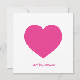 ピンクハート 愛している理由は... ラブノート特別仕様 カード