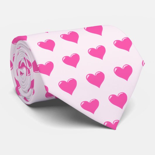 ピンクハート – 愛 ネクタイ (ロール)