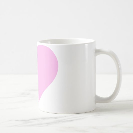 ピンクハート，無条件の愛_ コーヒーマグカップ (右)