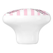 ピンクハート&蝶パリエッフェルタワーガールズ セラミックノブ (側面)