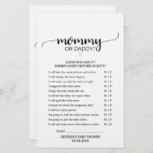 ピンクハート |黒い書道ママまたはパパのゲーム (正面/裏面)