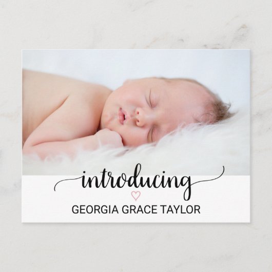 ピンクハート |黒書生誕生発表 案内ポストカード (正面)