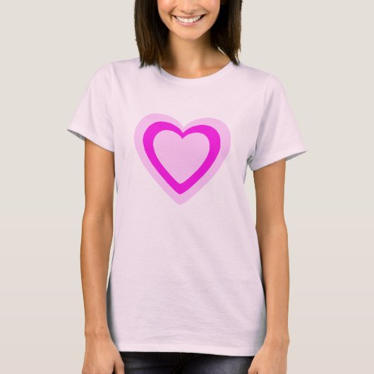 ピンクハート Tシャツ (正面)