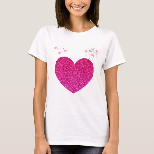 ピンクハート Tシャツ (正面)