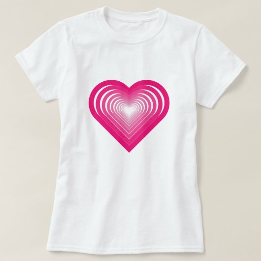 ピンクハートTシャツ Tシャツ (デザイン正面)