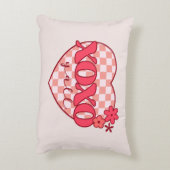 ピンクハートXoxoハグとキス アクセントクッション (裏面(縦))