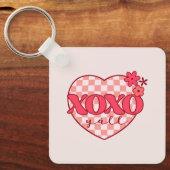 ピンクハートXoxoハグとキス キーホルダー (正面)