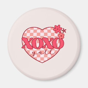 ピンクハートXoxoハグとキス マグネット