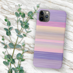 ピンクバイオレットパープルウォーター色アートストライプパターン iPhone 11 PRO MAXケース
