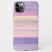 ピンクバイオレットパープルウォーター色アートストライプパターン iPhoneケース (裏面)