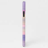 ピンクバイオレットパープルウォーター色アートストライプパターン iPhoneケース (右側)