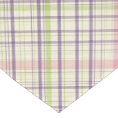 ピンクバイオレットパープルライムグリーンプレイドパターン ミディアムテーブルランナー (コーナー)