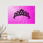 ピンクバイキングプリンセスクラウン ポスター (キッチン)