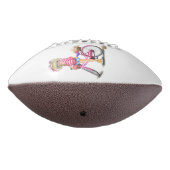 ピンクバイクサッカーのブロンドの少女 アメリカンフットボール (回転270)