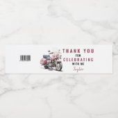 ピンクバイク誕生日ウォーターボトルラベル ペットボトルラベル (シングルラベル)