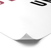 ピンクバイク誕生日カスタムサイン ポスター (角)