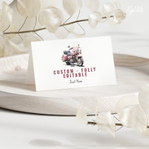 ピンクバイク誕生日折り畳みフードテント/チルトカード