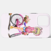 ピンクバイクiPhoneケース付きブロンドガール Case-Mate iPhoneケース (裏面 (横))